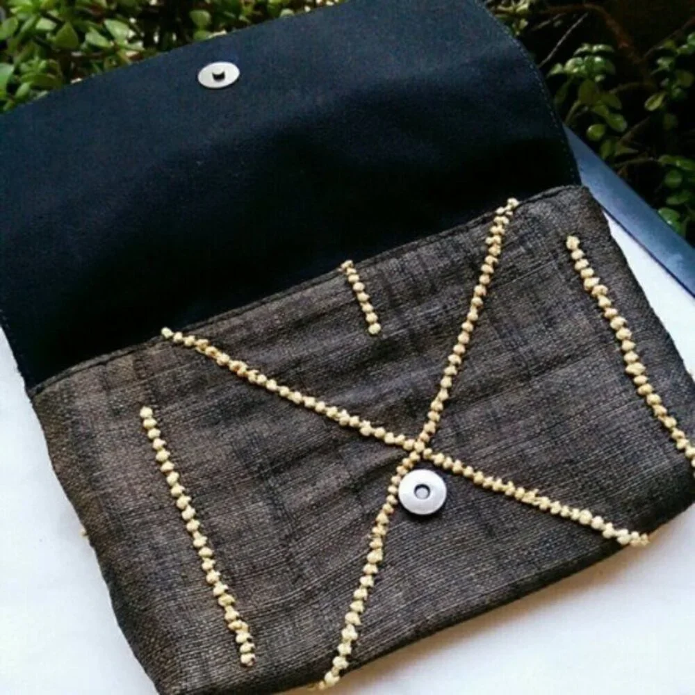 Global Girls Designer African Kuba Cloth Clutch Purse Handcrafted LimitedEdition